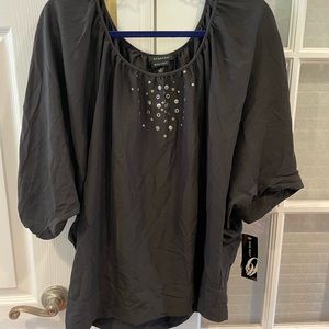 Nine West black blouse with design